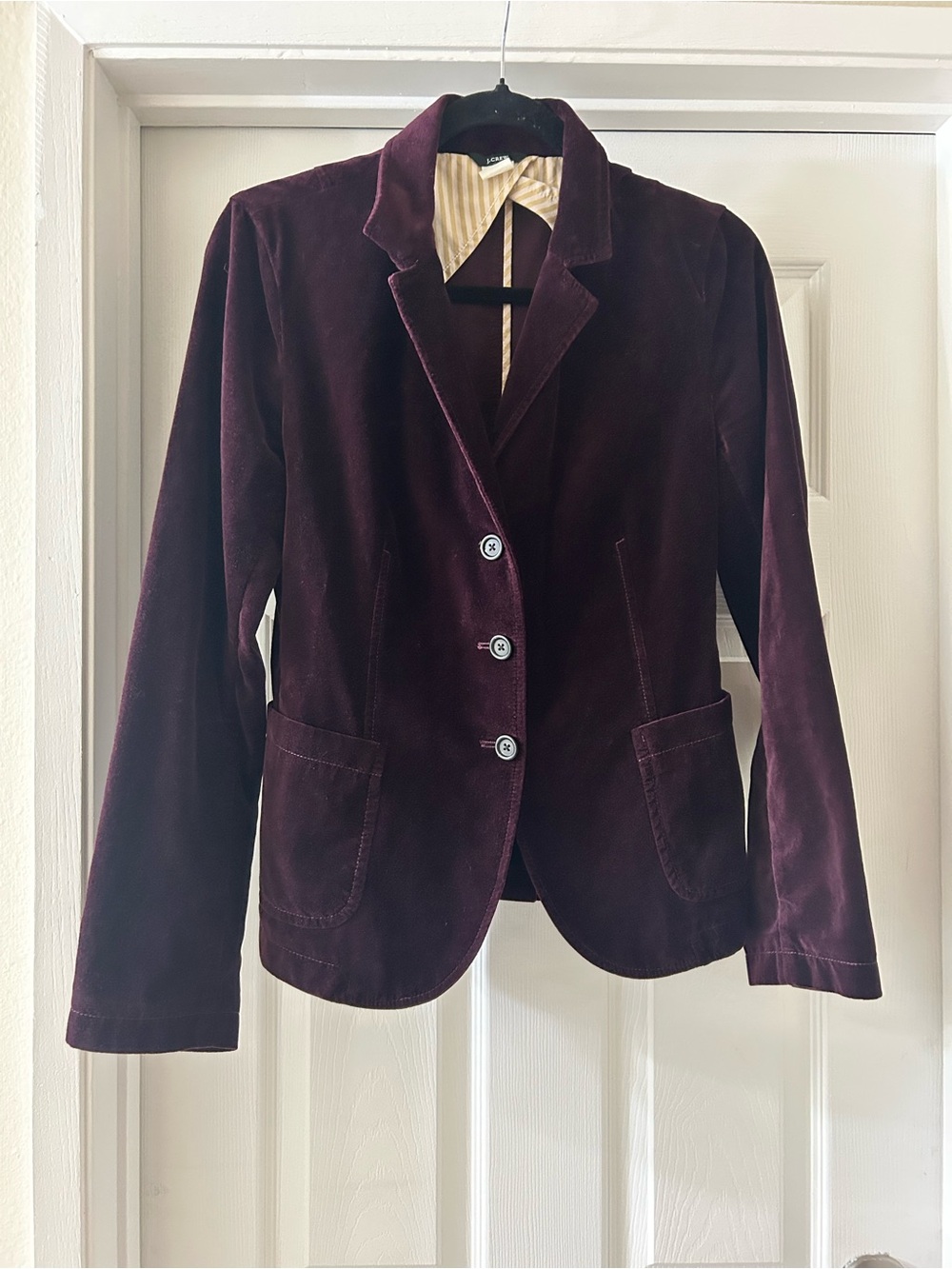 J. Crew Women's Velvet Blazer in Wine